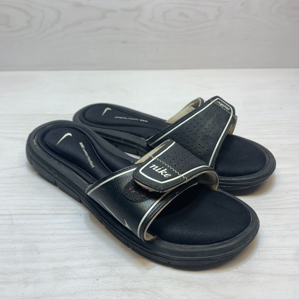 Nike Comfort Footbed Slide Sandals Women's Size 9 Black Memory Foam‎ Flip Flop